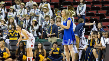 SEATTLE, WASHINGTON - MARCH 3: Cal Bears Head Coach Lindsay Gottlieb during the first game of the PAC-12 Women's Tournament in Seattle, WA. (Photo by Christopher Mast/Icon Sportswire) (Photo by Christopher Mast/Icon Sportswire/Corbis via Getty Images)