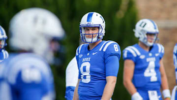 Duke football quarterback Chase Brice (Mandatory Credit: Nell Redmond-USA TODAY Sports)