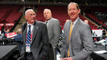 CHICAGO, IL - JUNE 23: Phil Housley of the Buffalo Sabres looks on prior to the 2017 NHL Draft at the United Center on June 23, 2017 in Chicago, Illinois. (Photo by Bruce Bennett/Getty Images)