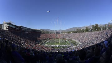 General view before the game between the Ohio State Buckeyes and the Washington Huskies in the 2019 Rose Bowl at Rose Bowl Stadium. Mandatory Credit: Kirby Lee-USA TODAY Sports