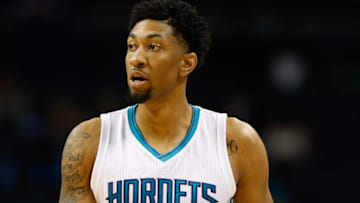Nov 7, 2016; Charlotte, NC, USA; Charlotte Hornets forward Christian Wood (35) stands on the court in the game against the Indiana Pacers at Spectrum Center. The Hornets defeated the Pacers 122-100. Mandatory Credit: Jeremy Brevard-USA TODAY Sports