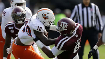 DeMarvin Leal, Texas A&M Football (Photo by Bob Levey/Getty Images)