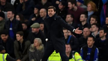 LONDON, ENGLAND - MAY 02: Mauricio Pochettino the manager of Tottenham Hotspur reacts during the Barclays Premier League match between Chelsea and Tottenham Hotspur at Stamford Bridge on May 02, 2016 in London, England.jd (Photo by Shaun Botterill/Getty Images)