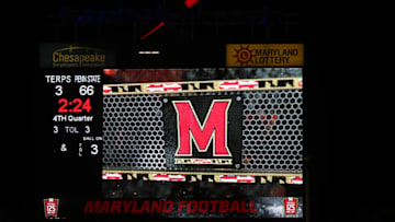 COLLEGE PARK, MD - NOVEMBER 25: The scoreboard shows the final score of the Penn State Nittany Lions and Maryland Terrapins game at Capital One Field on November 25, 2017 in College Park, Maryland. (Photo by Rob Carr/Getty Images)