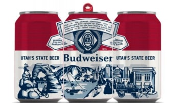 New Utah Budweiser can, photo provided by Budweiser