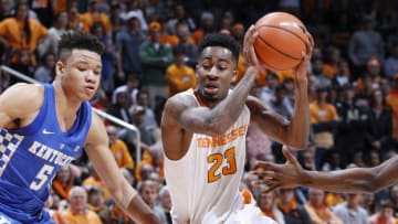 Jordan Bowden #23 of the Tennessee Volunteers and SEC basketball handles the ball. (Photo by Joe Robbins/Getty Images)