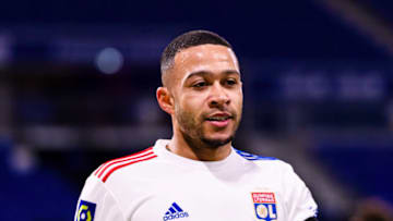 Memphis Depay will be available for a free transfer in the summer (Photo by Marcio Machado/Eurasia Sport Images/Getty Images)