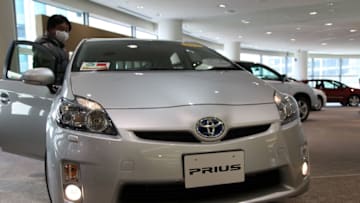 TOKYO - FEBRUARY 04: Toyota Motor Corporation's Prius is displayed at their Tokyo headquarters on February 4, 2010 in Tokyo, Japan. Toyota has already announced the recall of eight million vehicles in U.S., Europe and China, and has been ordered to investigate the brake system by Japanese government. (Photo by Koichi Kamoshida/Getty Images)