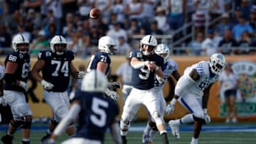 ORLANDO, FL - JANUARY 01: Trace McSorley #9 of the Penn State Nittany Lions throws a pass against the Kentucky Wildcats in the fourth quarter of the VRBO Citrus Bowl at Camping World Stadium on January 1, 2019 in Orlando, Florida. Kentucky won 27-24. (Photo by Joe Robbins/Getty Images)
