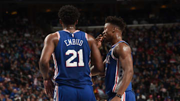 Joel Embiid & Jimmy Butler | Philadelphia 76ers (Photo by David Dow/NBAE via Getty Images)