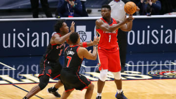 Zion Williamson #1 of the New Orleans Pelicans (Photo by Jonathan Bachman/Getty Images)
