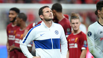 ISTANBUL, TURKEY - AUGUST 14: Frank Lampard, Manager of Chelsea reacts following defeat in the penalty shoot out following the UEFA Super Cup match between Liverpool and Chelsea at Vodafone Park on August 14, 2019 in Istanbul, Turkey. (Photo by Michael Regan/Getty Images)
