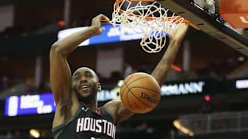Houston Rockets swingman Luc Mbah a Moute (Photo by Bob Levey/Getty Images)