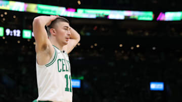 Payton Pritchard #11 of the Boston Celtics (Photo by Elsa/Getty Images)