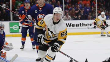 Jake Guentzel #59 of the Pittsburgh Penguins (Photo by Bruce Bennett/Getty Images)