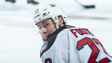 Nolan Foote #29 of the Kelowna Rockets. (Photo by Marissa Baecker/Getty Images)