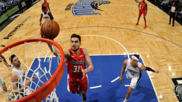 ORLANDO, FL - JANUARY 25: Tomas Satoransky #31 of the Washington Wizards shoots the ball against the Orlando Magic on January 25, 2019 at Amway Center in Orlando, Florida. NOTE TO USER: User expressly acknowledges and agrees that, by downloading and or using this photograph, User is consenting to the terms and conditions of the Getty Images License Agreement. Mandatory Copyright Notice: Copyright 2019 NBAE