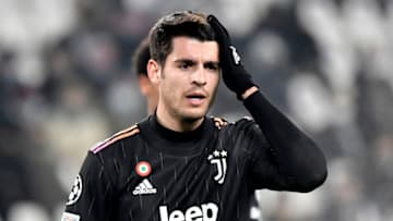 JUVENTUS STADIUM, TORINO, ITALY - 2021/12/08: Alvaro Morata of Juventus FC reacts during the Uefa Champions League group H football match between Juventus FC and Malmo FF. Juventus won 1-0 over Malmo. (Photo by Andrea Staccioli/Insidefoto/LightRocket via Getty Images)