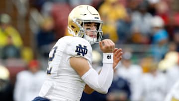 Ian Book, Notre Dame football Mandatory Credit: Darren Yamashita-USA TODAY Sports