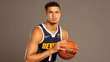 Michael Porter Jr. of the Denver Nuggets poses for a portrait during Media Day at Ball Arena on 27 Sept. 2021 in Denver, Colorado. (Photo by Matthew Stockman/Getty Images)