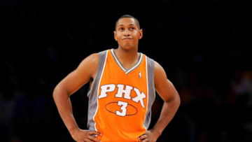 LOS ANGELES, CA - APRIL 29: Boris Diaw #3 of the Phoenix Suns reacts in Game Four of the Western Conference Quarterfinals against the Los Angeles Lakers during the 2007 NBA Playoff at Staples Center on April 29, 2007 in Los Angeles, California. NOTE TO USER: User expressly acknowledges and agrees that, by downloading and/or using this Photograph, user is consenting to the terms and conditions of the Getty Images License Agreement. (Photo by Lisa Blumenfeld/Getty Images)