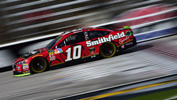 FORT WORTH, TX - NOVEMBER 03: Aric Almirola, driver of the #10 Smithfield Spirals Ford, practices for the Monster Energy NASCAR Cup Series AAA Texas 500 at Texas Motor Speedway on November 3, 2018 in Fort Worth, Texas. (Photo by Jared C. Tilton/Getty Images)