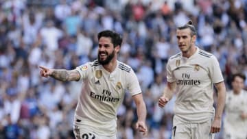 SANTIAGO BERNABEU STADIUM, MADRID, SPAIN - 2019/03/16: Real Madrid's Francisco Alarcon 'Isco' seen celebrating a goal during La Liga match between Real Madrid and Real Club Celta de Vigo at Santiago Bernabeu Stadium in Madrid, Spain.Final Score: Real Madrid 2 - 0 Real Club Celta. (Photo by Legan P. Mace/SOPA Images/LightRocket via Getty Images)