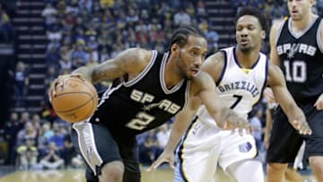 MEMPHIS, TN - APRIL 22: Kawhi Leonard (Photo by Andy Lyons/Getty Images)