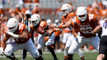 Junior Angilau, Texas Football (Photo by Tim Warner/Getty Images)