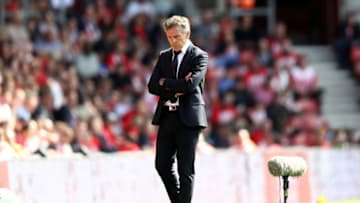 SOUTHAMPTON, ENGLAND - AUGUST 25: Claude Puel, Manager of Leicester City looks on during the Premier League match between Southampton FC and Leicester City at St Mary's Stadium on August 25, 2018 in Southampton, United Kingdom. (Photo by Bryn Lennon/Getty Images)