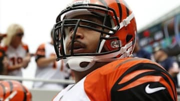 Sep 8, 2013; Chicago, IL, USA; Cincinnati Bengals middle linebacker Rey Maualuga (58) prior to a game against the Chicago Bears at Soldier Field. Chicago won 24-21. Mandatory Credit: Dennis Wierzbicki-USA TODAY Sports