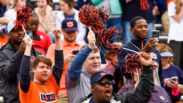 Auburn football fans cheer during the Birmingham Bowl at Protective Stadium in Birmingham, Ala., on Tuesday December 28, 2021.Bham47