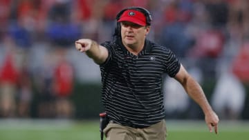 ATHENS, GEORGIA - NOVEMBER 05: Head coach Kirby Smart of the Georgia Bulldogs reacts during the fourth quarter against the Tennessee Volunteers at Sanford Stadium on November 05, 2022 in Athens, Georgia. (Photo by Todd Kirkland/Getty Images)