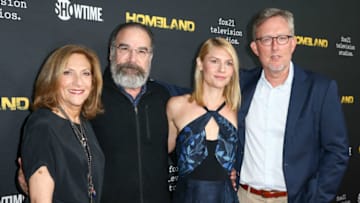 LOS ANGELES, CA - APRIL 03: (L-R) Executive Producer/director Lesli Linka Glatter, actor Mandy Patinkin, actress Claire Danes and executive producer/co-creator/showrunner Alex Gansa arrive at the ATAS Emmy screening of Showtime's 'Homeland' at NeueHouse Hollywood on April 3, 2017 in Los Angeles, California. (Photo by Rich Fury/Getty Images)