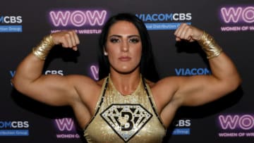 LAS VEGAS, NEVADA - OCTOBER 06: Former WOW world champion Tessa Blanchard poses during a news conference announcing ViacomCBS Global Distribution Group's multi-year distribution agreement with WOW - Women of Wrestling at Circa Resort & Casino on October 6, 2021 in Las Vegas, Nevada. New episodes of WOW will launch in syndication in the fall of 2022, with historical seasons expected to be available on CW Seed and Pluto TV platforms in December 2021. (Photo by Ethan Miller/Getty Images)