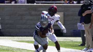 Kansas State Wildcats running back Deuce Vaughn (22) - Mandatory Credit: Scott Sewell-USA TODAY Sports