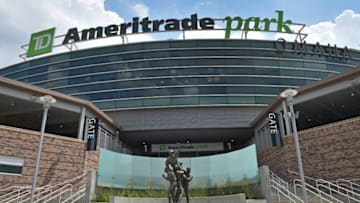 Omaha, NE - JUNE 27: A general view of the exterior of TD Ameritrade Park prior to game one of the College World Series Championship Series between the Arizona Wildcats and the Coastal Carolina Chanticleers on June 27, 2016 in Omaha, Nebraska. (Photo by Peter Aiken/Getty Images)