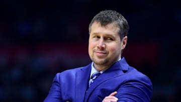 LOS ANGELES, CA - APRIL 12: Head coach David Joerger of the Sacramento Kings reacts during the first half against the LA Clippers at Staples Center on April 12, 2017 in Los Angeles, California. NOTE TO USER: User expressly acknowledges and agrees that, by downloading and or using this photograph, User is consenting to the terms and conditions of the Getty Images License Agreement. (Photo by Harry How/Getty Images)