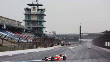 INDIANAPOLIS, IN - MAY 09: Juan Pablo Montoya of Colombia, drives the #2 Team Penske Motorsports Dallara Chevrolet during practice for the Grand Prix of Indianapolis at Indianapolis Motor Speedway on May 9, 2014 in Indianapolis, Indiana. (Photo by Nick Laham/Getty Images)