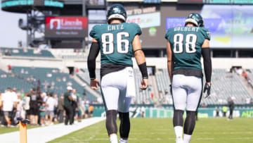 Zach Ertz, Dallas Goedert (Photo by Mitchell Leff/Getty Images)