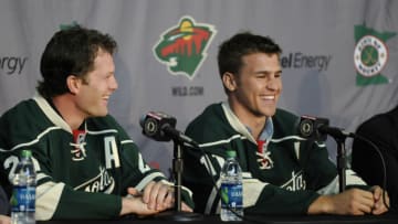 Ryan Suter #20 and Zach Parise #11, Minnesota Wild (Photo by Hannah Foslien/Getty Images)