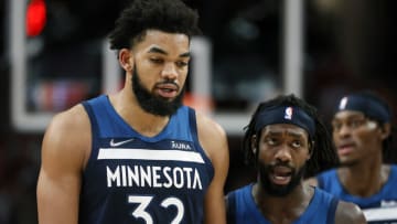 Patrick Beverley and Karl-Anthony Towns are both vital to the Minnesota Timberwolves' impressive starting lineup. (Photo by Soobum Im/Getty Images)