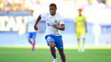 VILLARREAL, SPAIN - AUGUST 27: Ansu Fati of FC Barcelona run with the ball during the LaLiga EA Sports match between Villarreal CF and FC Barcelona at Estadio de la Ceramica on August 27, 2023 in Villarreal, Spain. (Photo by Eric Alonso/Getty Images)