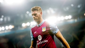 BIRMINGHAM, ENGLAND - FEBRUARY 14: Nathan Baker of Aston Villa during the Sky Bet Championship match between Aston Villa and Barnsley at Villa Park on February 14, 2017 in Birmingham, England. (Photo by Neville Williams/Aston Villa FC via Getty Images)