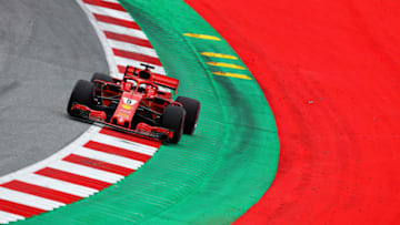 SPIELBERG, AUSTRIA - JUNE 29: Sebastian Vettel of Germany driving the (5) Scuderia Ferrari SF71H (Photo by Mark Thompson/Getty Images)