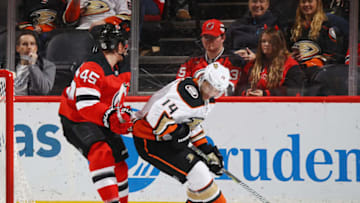 Sami Vatanen #45 of the New Jersey Devils. (Photo by Bruce Bennett/Getty Images)