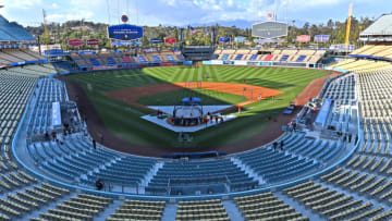 LOS ANGELES, CA - APRIL 27: A general view is seen of Dodger Stadium before the game between the Cincinnati Reds and the Los Angeles Dodgers on April 27, 2021 in Los Angeles, California. (Photo by Jayne Kamin-Oncea/Getty Images)