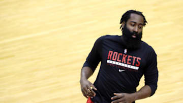 HOUSTON, TEXAS - JANUARY 10: James Harden #13 of the Houston Rockets (Photo by Carmen Mandato/Getty Images)