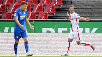 Sebastian Andersson bejubelt sein 1. Tor für den 1. FC Köln