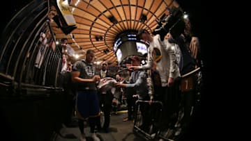 NEW YORK, NY - MARCH 5: Stephen Curry #30 of the Golden State Warriors signs autographs before the game against the New York Knicks on March 5, 2017 at Madison Square Garden in New York City, New York. NOTE TO USER: User expressly acknowledges and agrees that, by downloading and or using this photograph, User is consenting to the terms and conditions of the Getty Images License Agreement. Mandatory Copyright Notice: Copyright 2017 NBAE (Photo by Nathaniel S. Butler/NBAE via Getty Images)